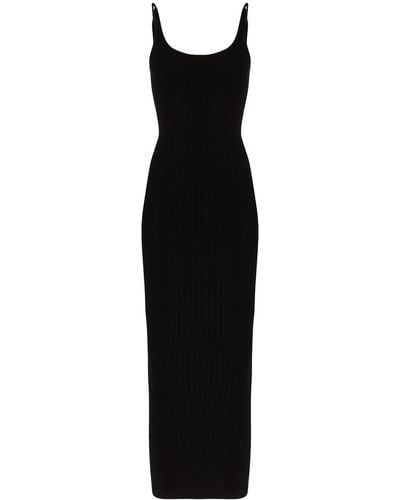 Rabanne Fitted Jersey Maxi Dress - Black