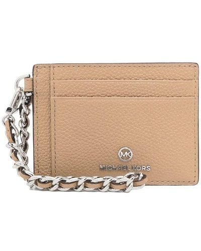 MICHAEL Michael Kors Petit porte-cartes à détail de chaîne - Neutre