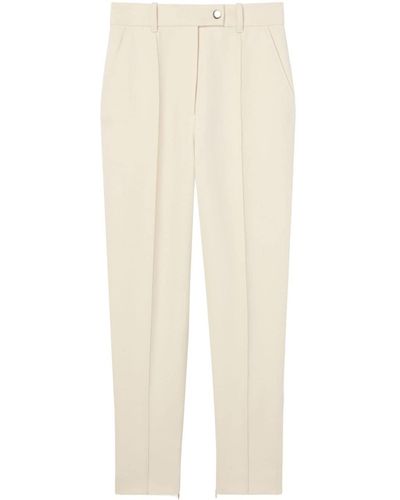 St. John Stretch-cady Tapered Pants - White