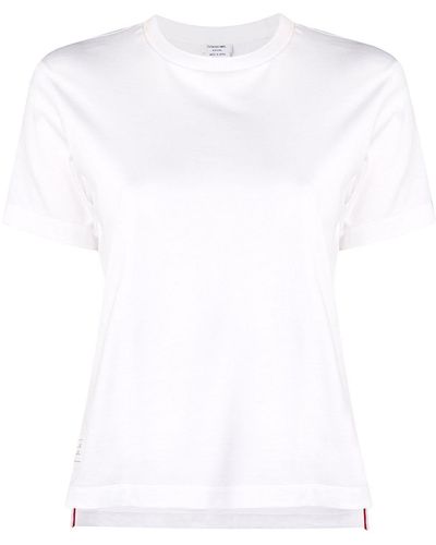 Thom Browne T-shirt Met Zijsplitten - Wit