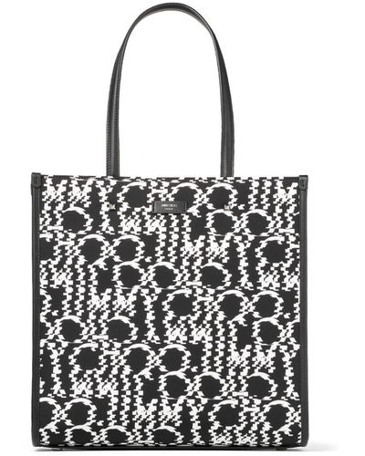 Jimmy Choo Abstract-print Tote Bag - Black