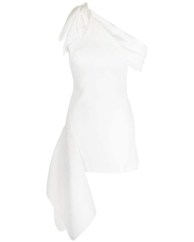 Maticevski Robe courte Rigor à design asymétrique - Blanc