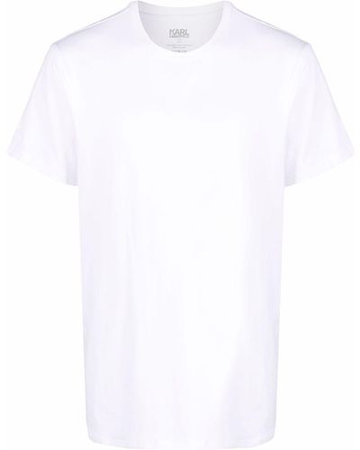 Karl Lagerfeld Camiseta con cuello redondo - Blanco