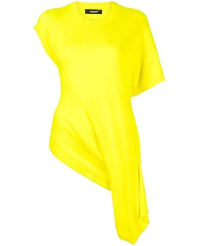 Undercover Cut-out Detailing Wool Top - Yellow
