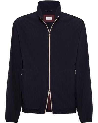 Brunello Cucinelli Jacke mit Stehkragen - Blau