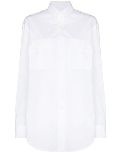 Wardrobe NYC Vestido camisero corto - Blanco