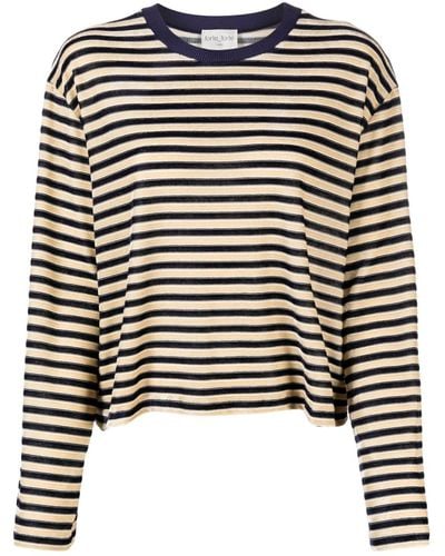 Forte Forte Long-sleeve Striped Top - Zwart