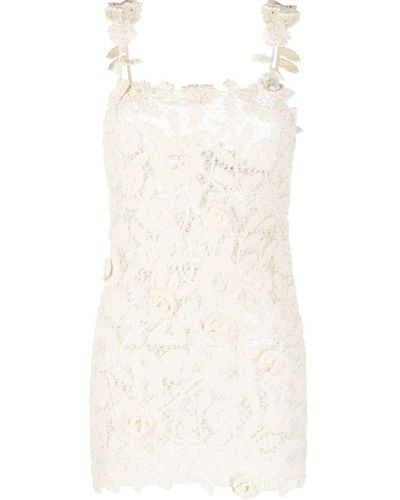 Blumarine Crochet Dress - White