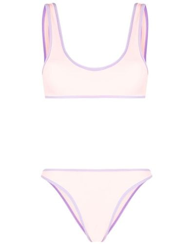 Reina Olga Bikini à bords contrastants - Rose