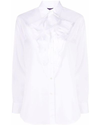 Ralph Lauren Collection Camisa Keara con volantes - Blanco
