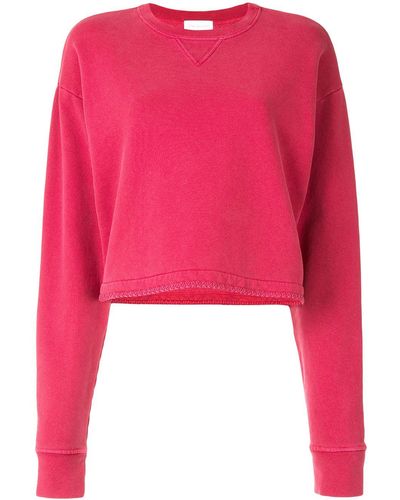 John Elliott Cropped-Sweatshirt - Pink