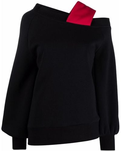 Atu Body Couture Asymmetrische Blouse - Zwart