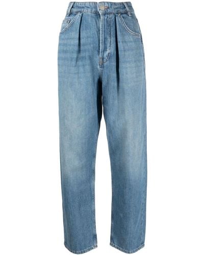Maje Straight-leg Faded Denim Jeans - Blue