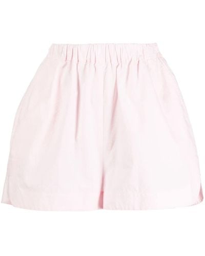 Bondi Born Elasticated-waistband Cotton Shorts - Pink