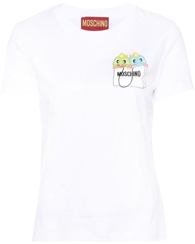 Moschino Puzzle Bobble T-shirt Met Print - Wit
