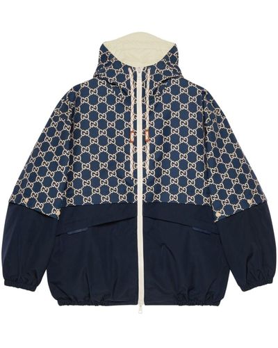 Gucci Chaqueta convertible con GG - Azul