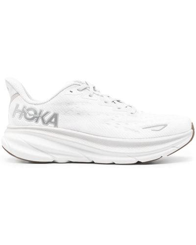 Hoka One One Clifton 9 Chunky-sole Sneakers - ホワイト