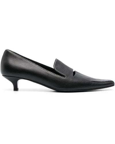 Totême Kitten-heel Cut-out Court Shoes - Black