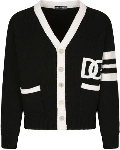 Dolce & Gabbana Gebreid Vest Met Dg-logo - Zwart