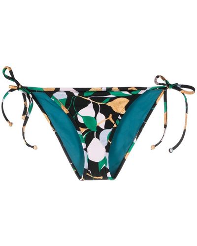 La DoubleJ Slip bikini con stampa Orchard - Blu