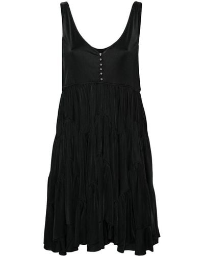 Lanvin Sleeveless Tiered Dress - Zwart