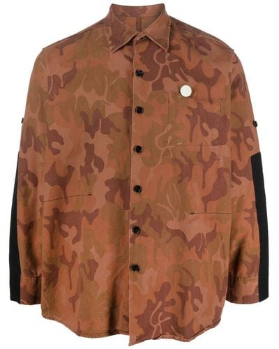 OAMC Camouflage-pattern Shirt - Brown