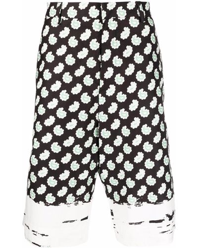 Etro Bermuda Shorts Met Paisley-print - Zwart