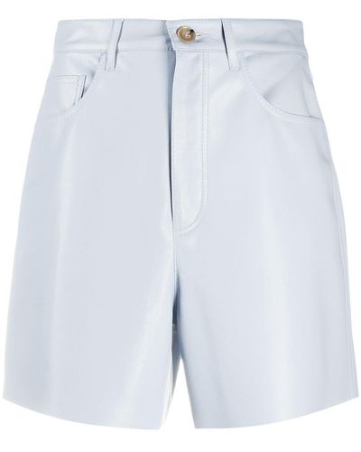Nanushka Leana High-waisted Shorts - Blue