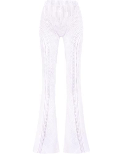 Roberta Einer Disco Open-knit Trousers - White