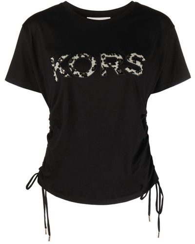 MICHAEL Michael Kors T-shirt en coton à logo strassé - Noir