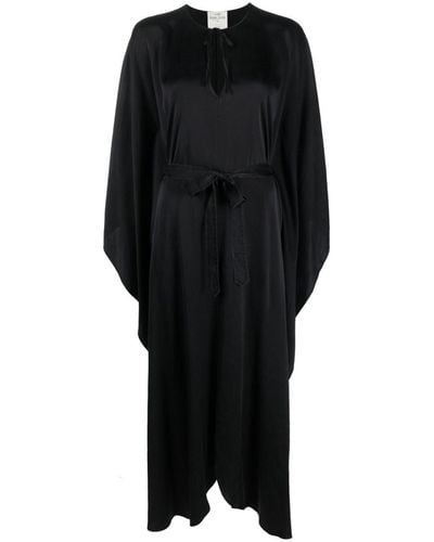 Forte Forte Kaftan Silk Maxi Dress - Black