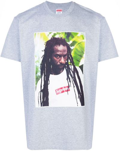 Supreme Buju Banton Print T-shirt - Gray