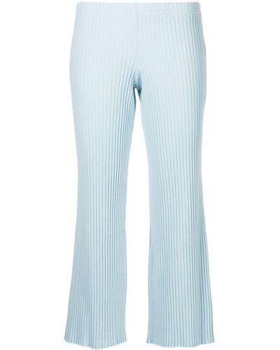 John Elliott Pantalones de canalé capri - Azul