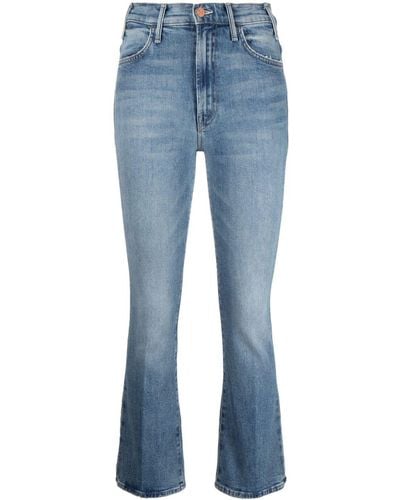 Mother Cropped High-rise Jeans - Blue
