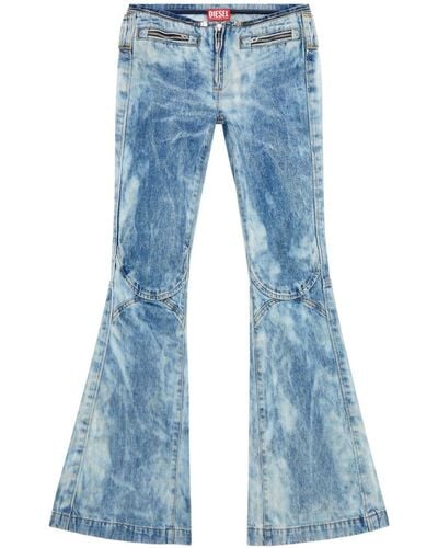 DIESEL Jeans mit Reißverschlussdetail - Blau