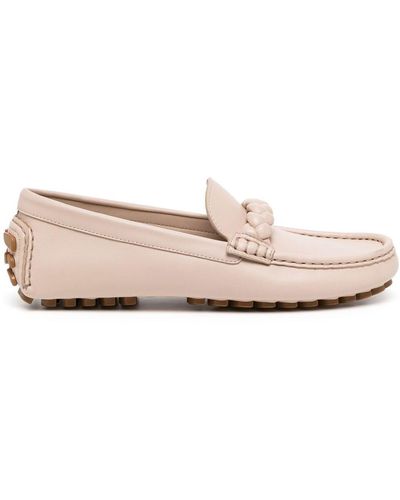 Gianvito Rossi Monza Leather Loafers - Pink