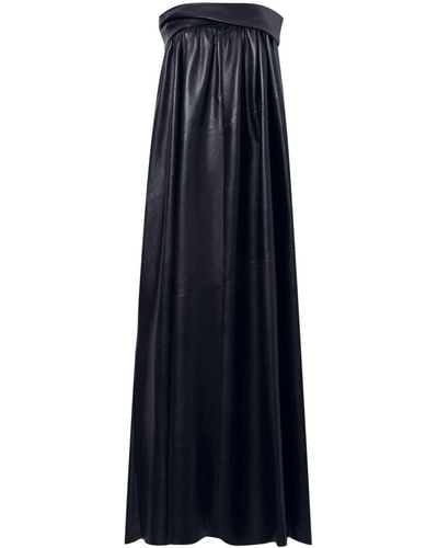 Proenza Schouler Strapless Leather Maxi Dress - ブルー