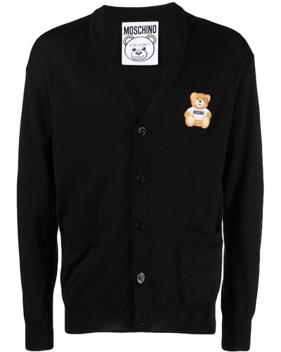 Moschino Cardigan à patch Teddy Bear - Noir