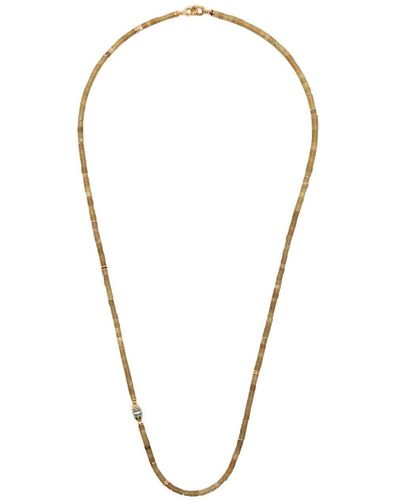 MAOR Collar Cherish en oro amarillo de 18kt con jade y diamante - Negro