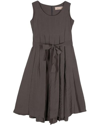 Blanca Vita Sleeveless Pleated Midi Dress - Brown
