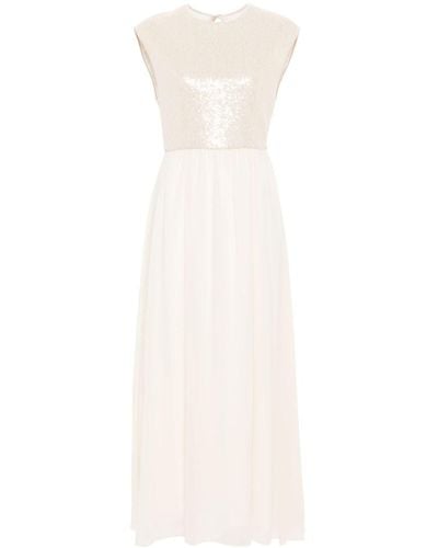 Peserico Sequin-embellished Chiffon Dress - White