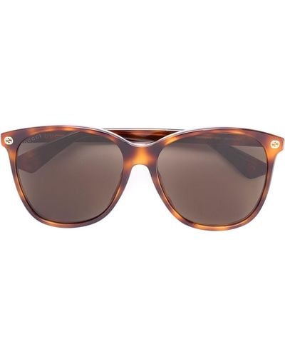 Gucci Oversize Gradient Round Sunglasses - Brown
