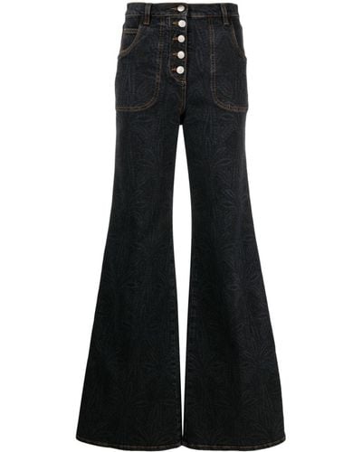 Etro Buttoned Flared Jeans - Black