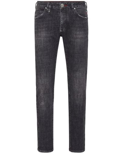 Philipp Plein Low-rise straight-leg jeans - Blau