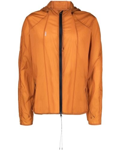 Saul Nash Hooded Zip-up Lightweight Jacket - Orange