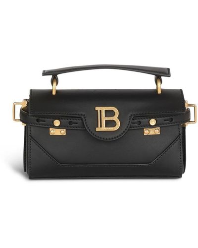 Balmain B-buzz 19 Leather Tote Bag - Black