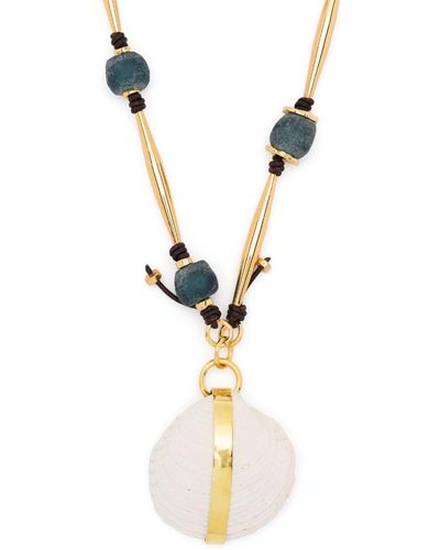 Tohum Design 24kt Samsara II vergoldete Halskette - Mettallic