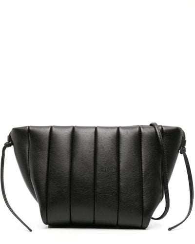Maeden Boulevard Padded Leather Shoulder Bag - Black