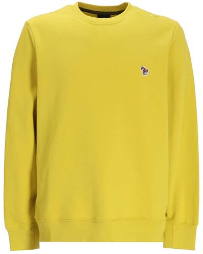 PS by Paul Smith Logo-patch Cotton Sweatshirt - Yellow