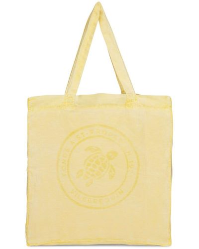 Vilebrequin Babel Handtasche aus Leinen - Gelb